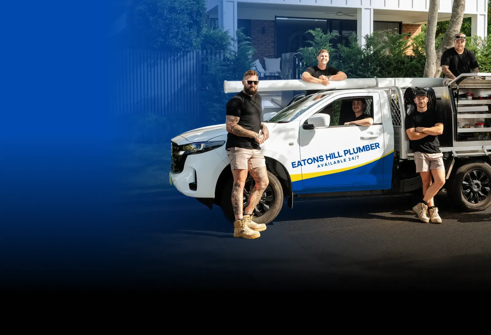 Eatons Hill Plumber team with the ute
